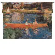 Seine at Asnie'res Belgian Tapestry Wall Hanging