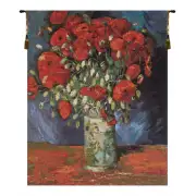 Poppy Flowers Belgian Wall Tapestry