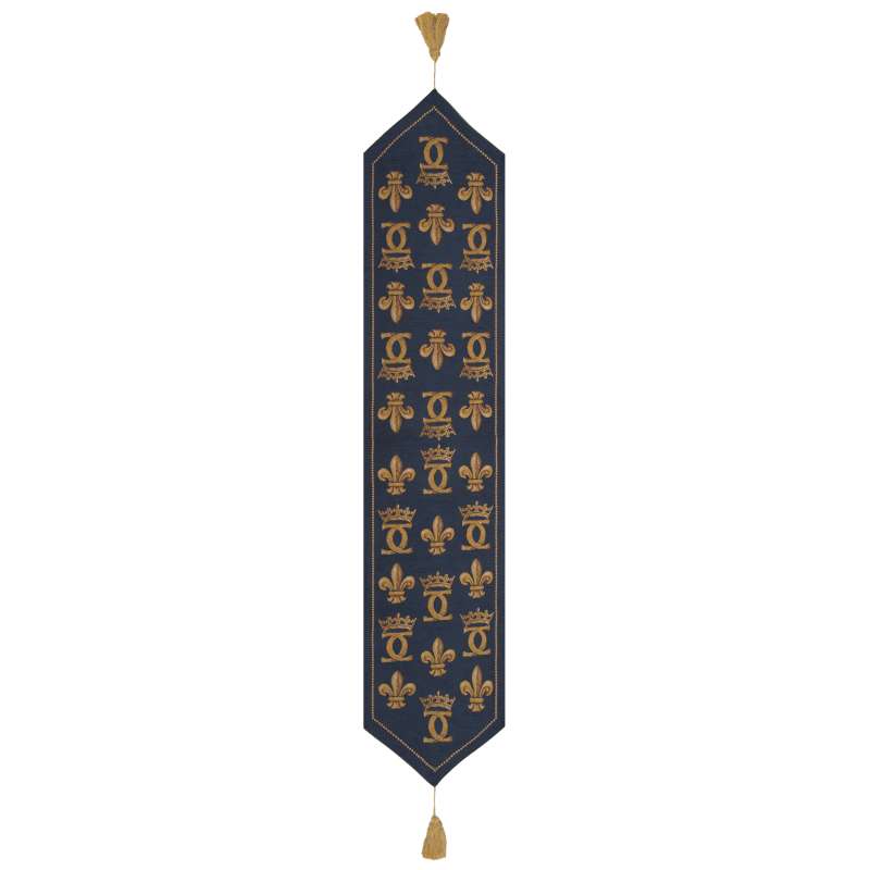 Chenonceau Bleu French Tapestry Table Runner