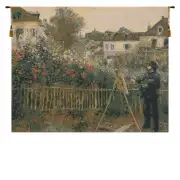 Monet Painting I Belgian Tapestry Wall Hanging - 33 in. x 27 in. Cotton by Pierre- Auguste Renoir