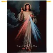 The Divine Mercy w/Words Fine Art Tapestry