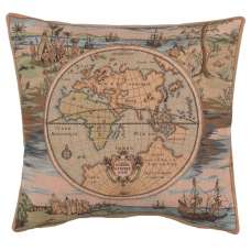 Map of the World Europe Asia Africa Decorative Tapestry Pillow