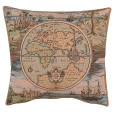 Map of the World Europe Asia Africa Decorative Tapestry Pillow