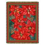 Poinsettia Wall Tapestry Afghan