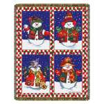 Snowman's Holiday Wall Tapestry Afghan