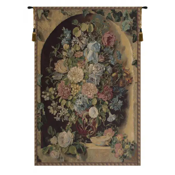 Large Flowers Piece  Italian Wall Tapestry