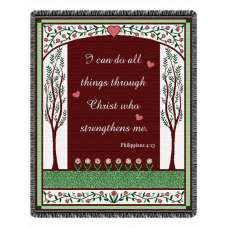 I Can Do All Things Tapestry Throw