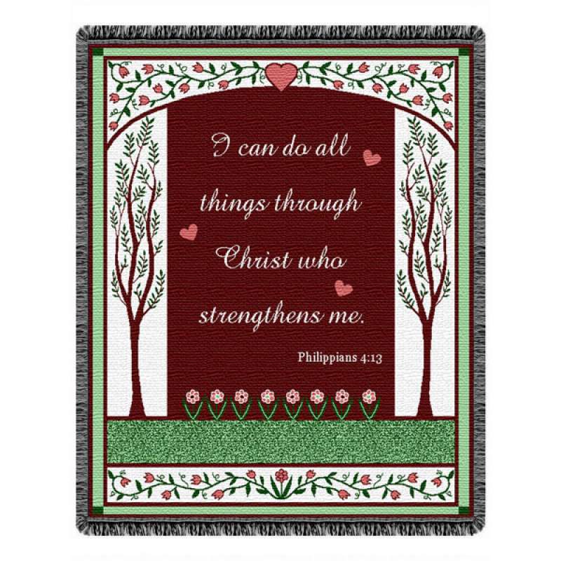 I Can Do All Things Tapestry Throw