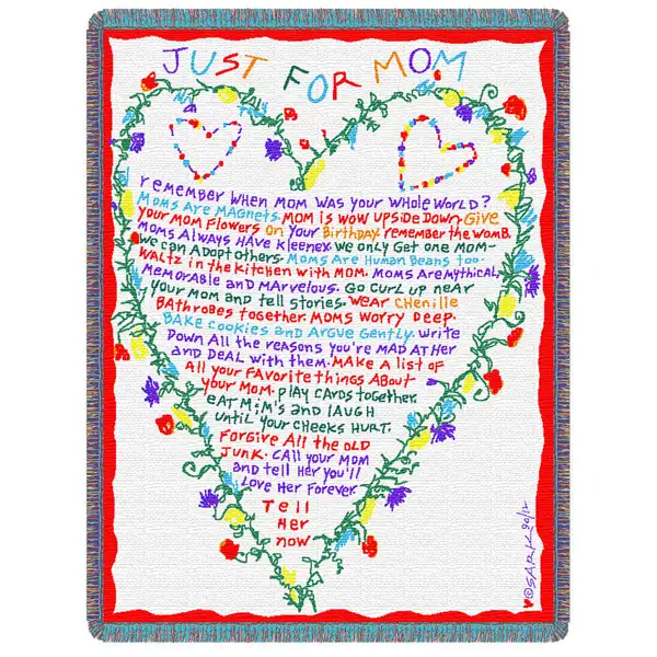 Just for Mom Tapestry Afghan Throw