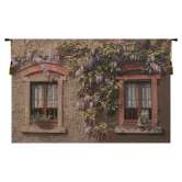 Windows with Wisteria Italian Tapestry Wall Hanging