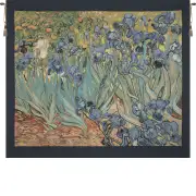 Iris By Van Gogh Italian Tapestry - 63 in. x 48 in. Cotton/Viscose/Polyester by Vincent Van Gogh