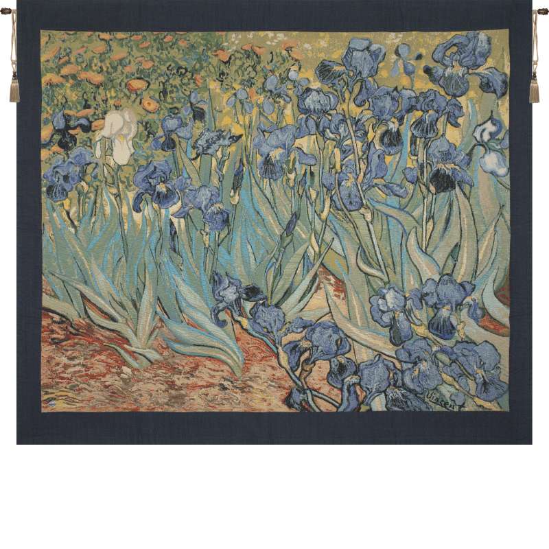 Iris by Van Gogh Italian Tapestry Wall Hanging