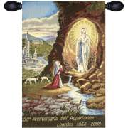 Madonna from Lourdes Italian Wall Tapestry