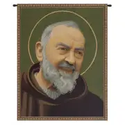 San Pio Father Pio III Italian Tapestry - 20 in. x 24 in. Cotton/Viscose/Polyester by Alessia Cara