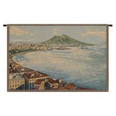 Gulf of Naples Italian Tapestry Wall Hanging