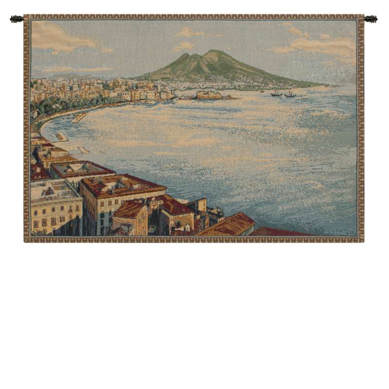Gulf of Naples Italian Tapestry Wall Hanging