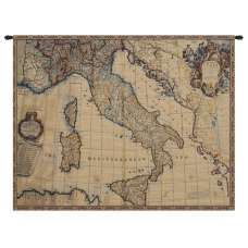 Ancient map of Italy Italian Tapestry Wall Hanging