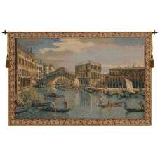 The Rialto Bridge Grand Canal Small Italian Tapestry Wall Hanging