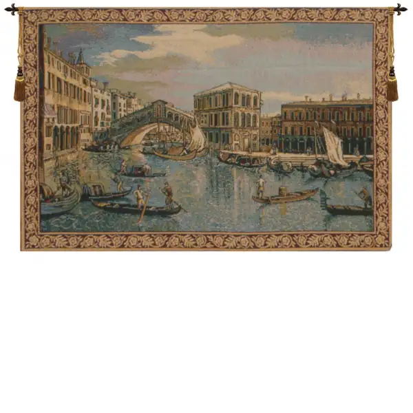 The Rialto Bridge Grand Canal Small Italian Wall Tapestry