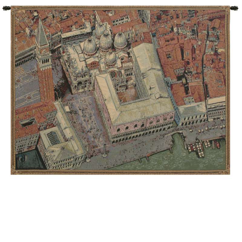 Venice from Above Italian Tapestry Wall Hanging