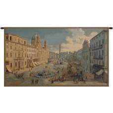 Navona Square Italian Tapestry Wall Hanging