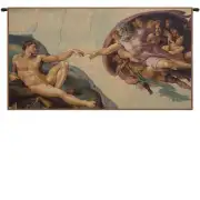 The Creation By Michelangelo Italian Tapestry - 45 in. x 26 in. Cotton/Viscose/Polyester by Michelangelo