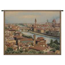 View of Florence and the Arno Italian Tapestry Wall Hanging