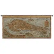 Ancient Map of Venice Horizontal Italian Wall Tapestry