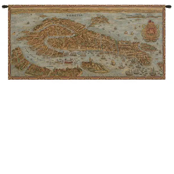 Ancient Map of Venice Horizontal Italian Tapestry