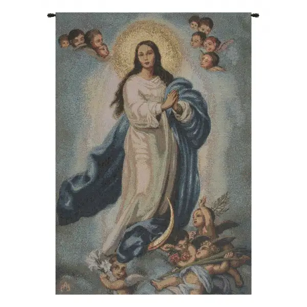 Lady Of Assumption European Tapestries - 17 in. x 25 in. Cotton/Polyester/Viscose by Alberto Passini