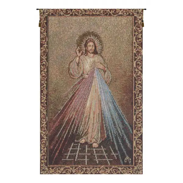Merciful Jesus European Tapestries - 10 in. x 16 in. Cotton/Polyester/Viscose by Charlotte Home Furnishings