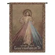 Merciful Jesus Confidant European Tapestries - 11 in. x 17 in. Cotton/viscose/goldthreadembellishments by Charlotte Home Furnishings