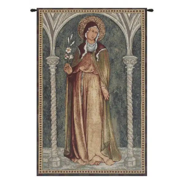 Saint Clare In Arch European Tapestries - 17 in. x 25 in. Cotton/Polyester/Viscose by Charlotte Home Furnishings
