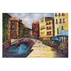 Quiet Harbor at Dusk Canvas Wall Art