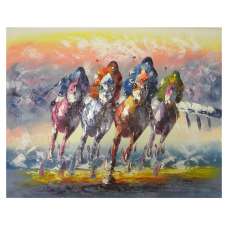 Horse Race Canvas Wall Art