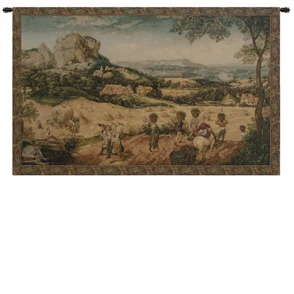 Charlotte Home Furnishing Inc. Italy Tapestry - 42 in. x 24 in. Pieter Bruegel | Collecting Hay Italian Tapestry