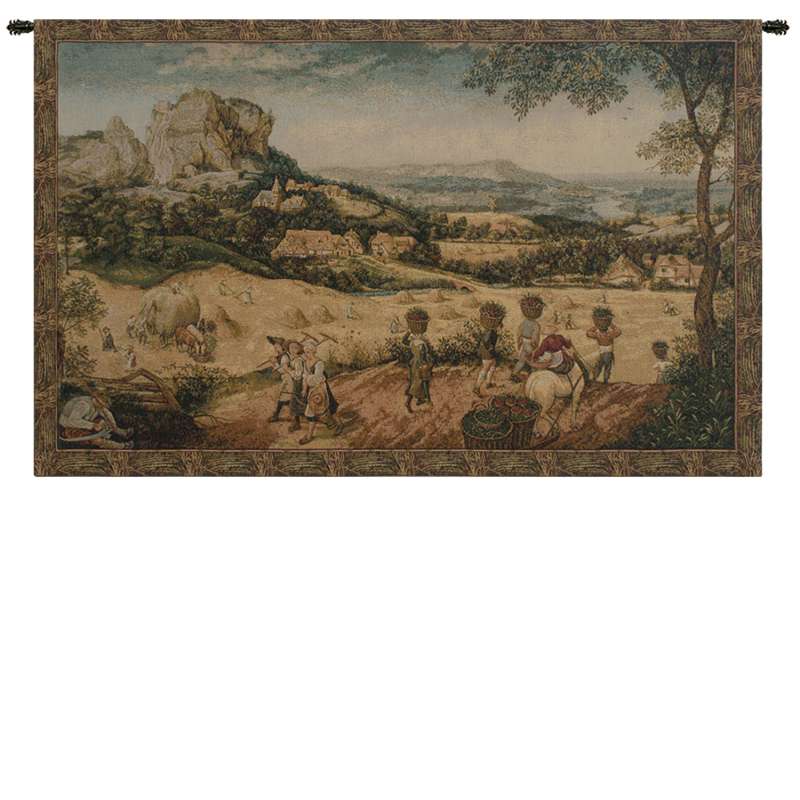 Collecting Hay Italian Tapestry Wall Hanging