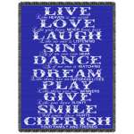 Live Love Laugh Wall Tapestry Afghan