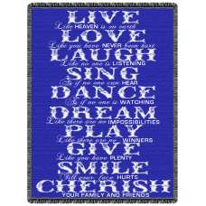 Live Love Laugh Tapestry Throw