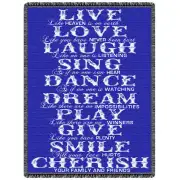 Live Love Laugh Tapestry Afghan Throw