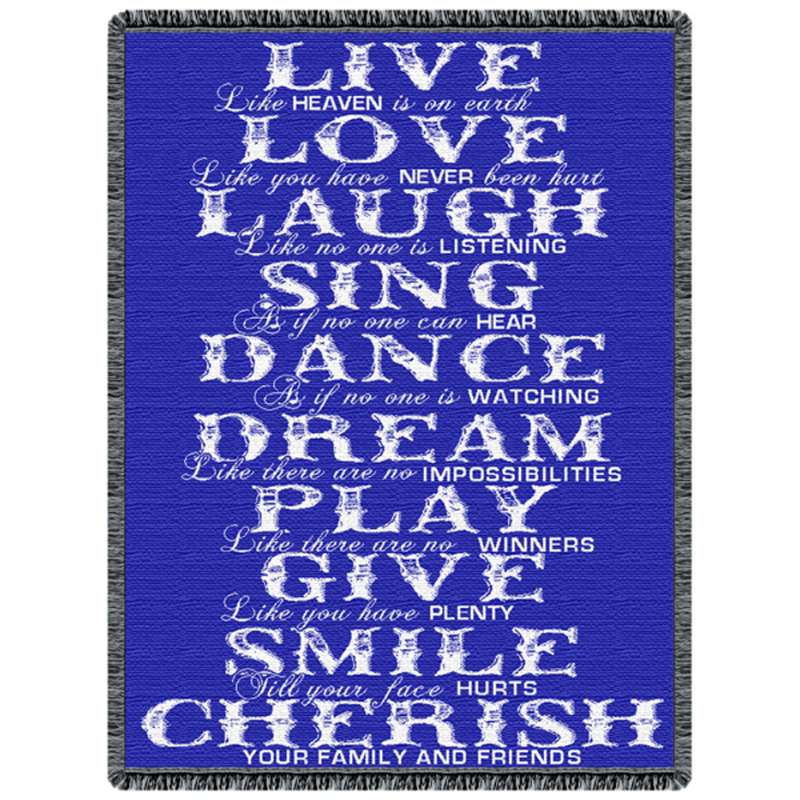Live Love Laugh Tapestry Throw