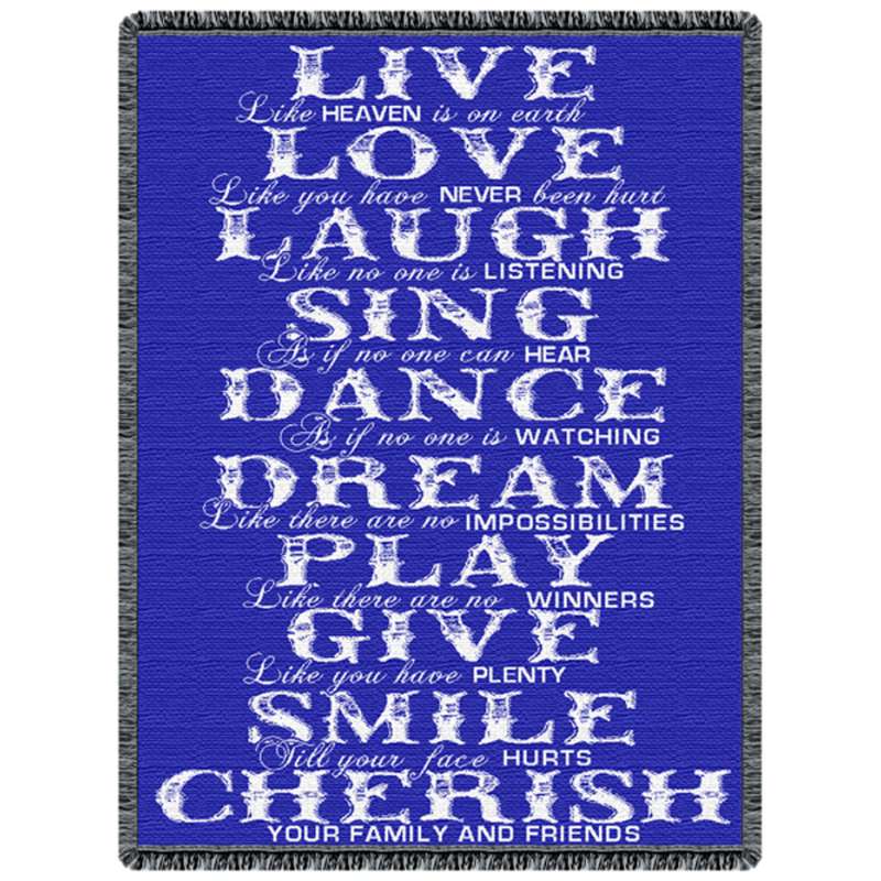 Live Love Laugh Tapestry Throw