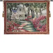 Garden Path To Home Wall Tapestry - 53 in. x 38 in. Cotton/Viscose/Polyester by Charlotte Home Furnishings