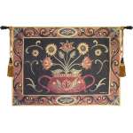 Folk Art Potted Flowers Wall Tapestry