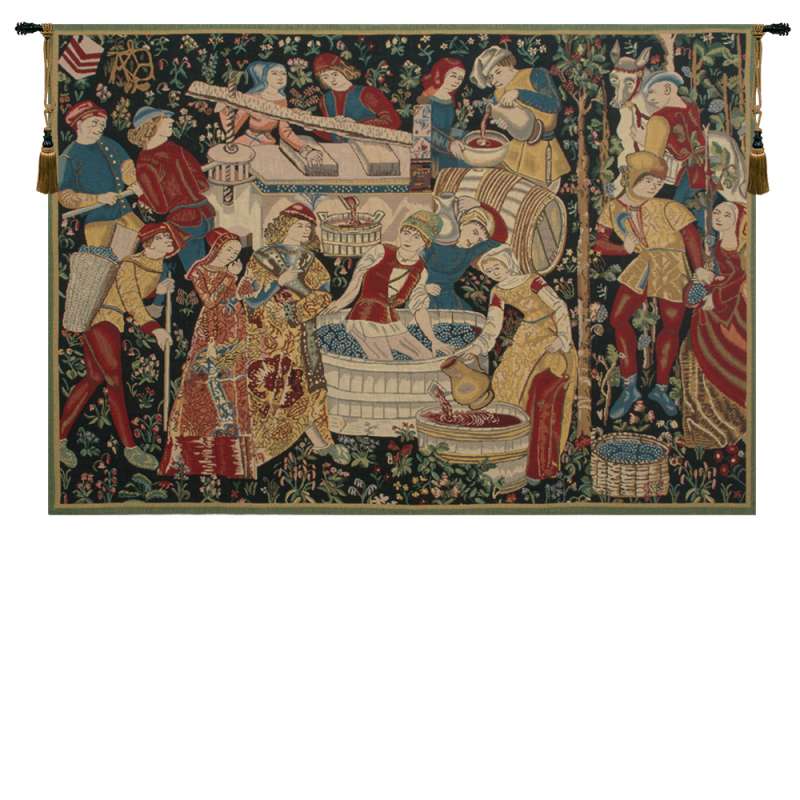 Vendages (Yellow) European Tapestry Wall Hanging