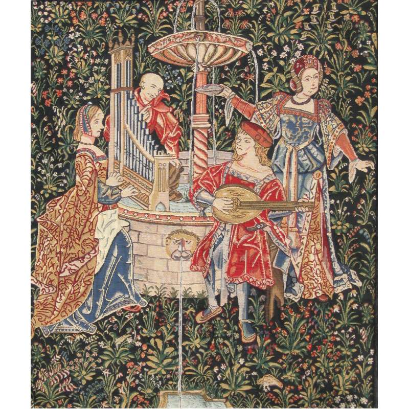The Concert (Blue) European Tapestry Wall Hanging