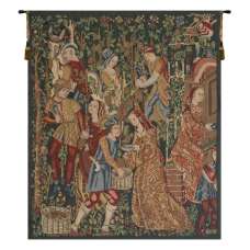 Vendages Right Side Red European Tapestry Wall Hanging
