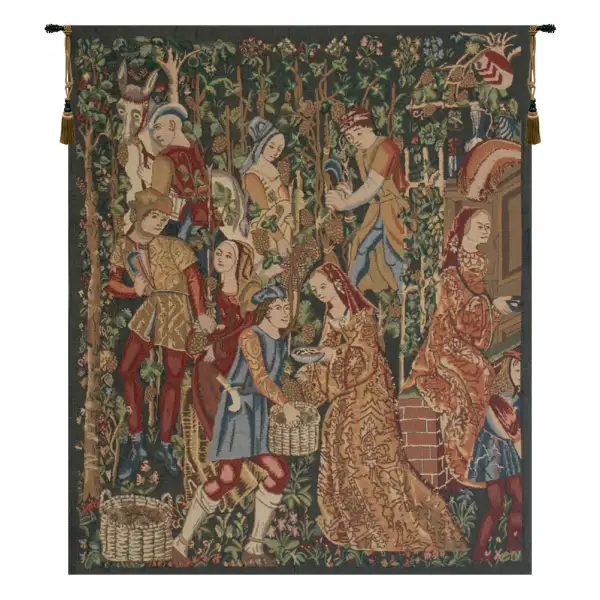 Vendages Right Side Red Belgian Tapestry