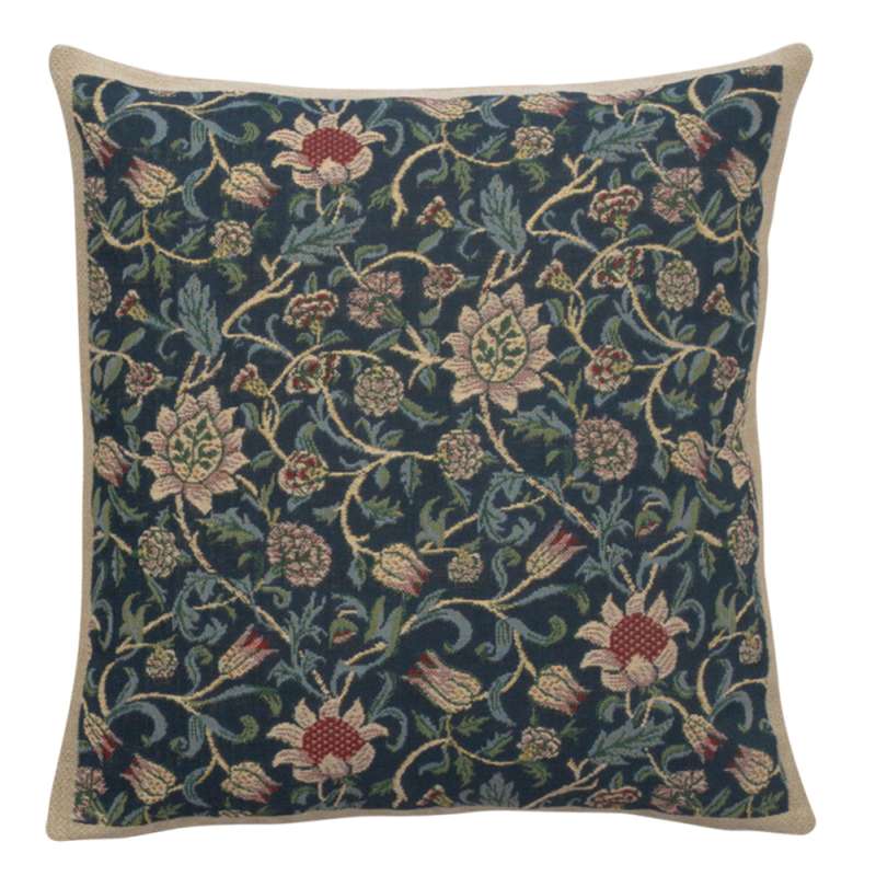 Fleurs de Morris Blue European Cushion Covers