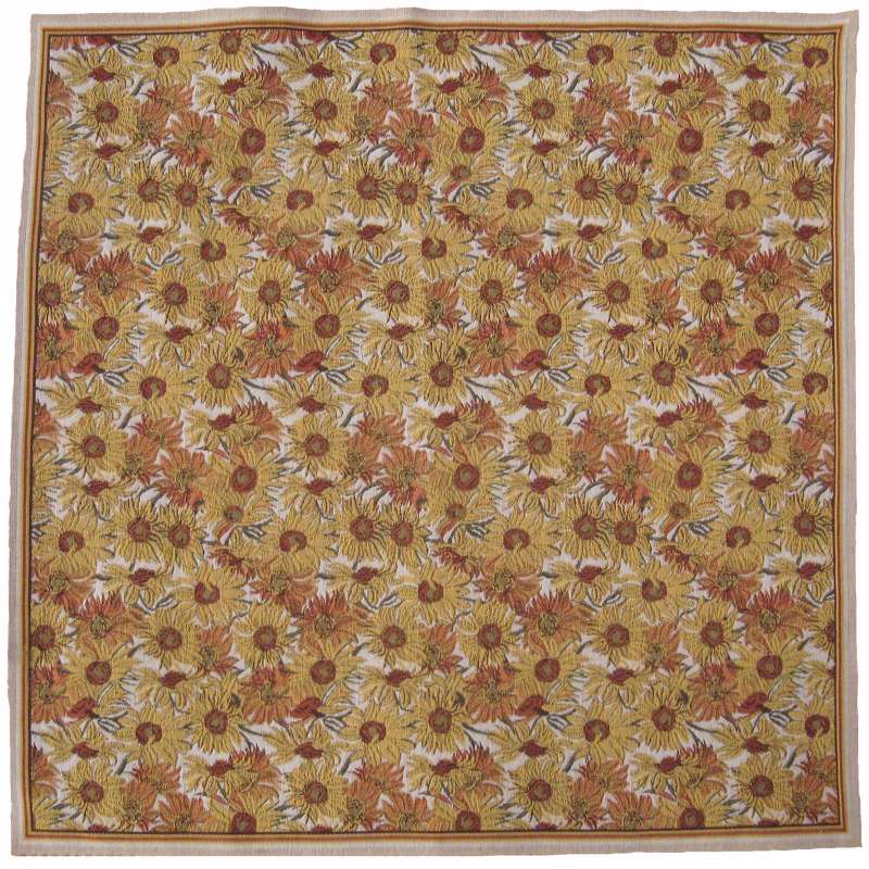 Sunflowers Square Belgian Throw